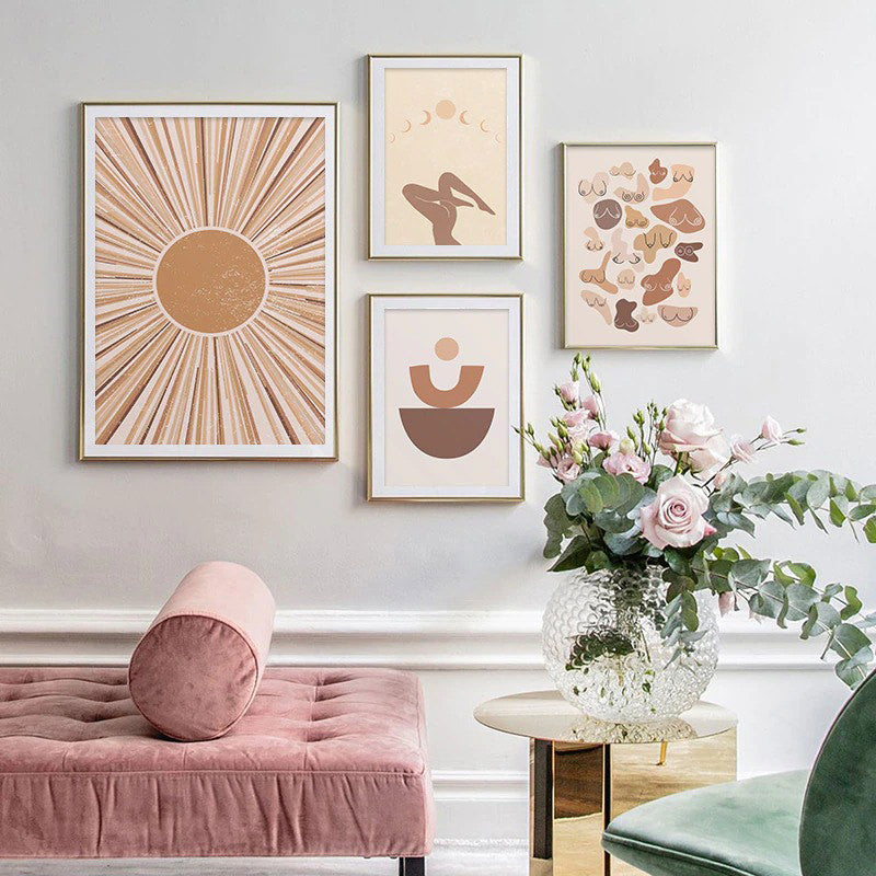 Boho Abstracte Canvas Posters
