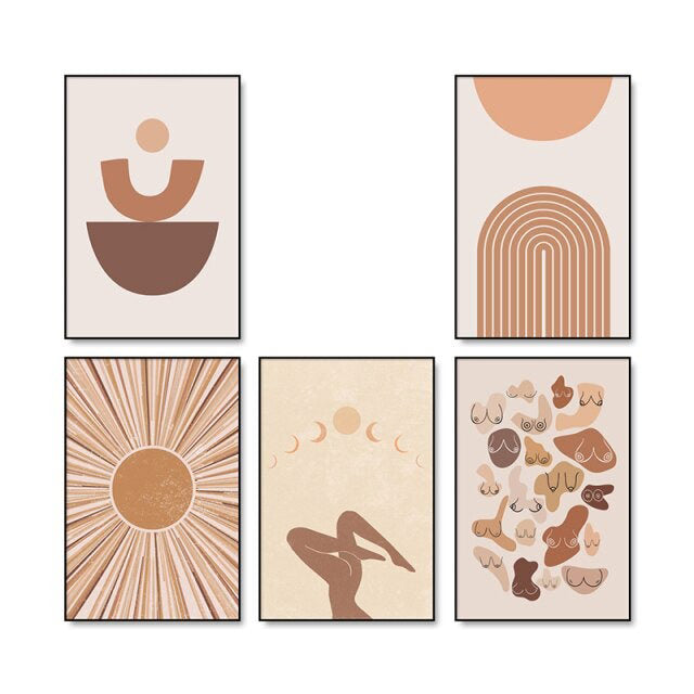 Boho Abstracte Canvas Posters
