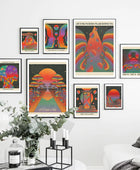 Vaporwave 3D Surface Canvas Posters