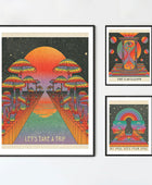 Vaporwave 3D Surface Canvas Posters
