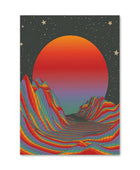 Vaporwave 3D Surface Canvas Posters