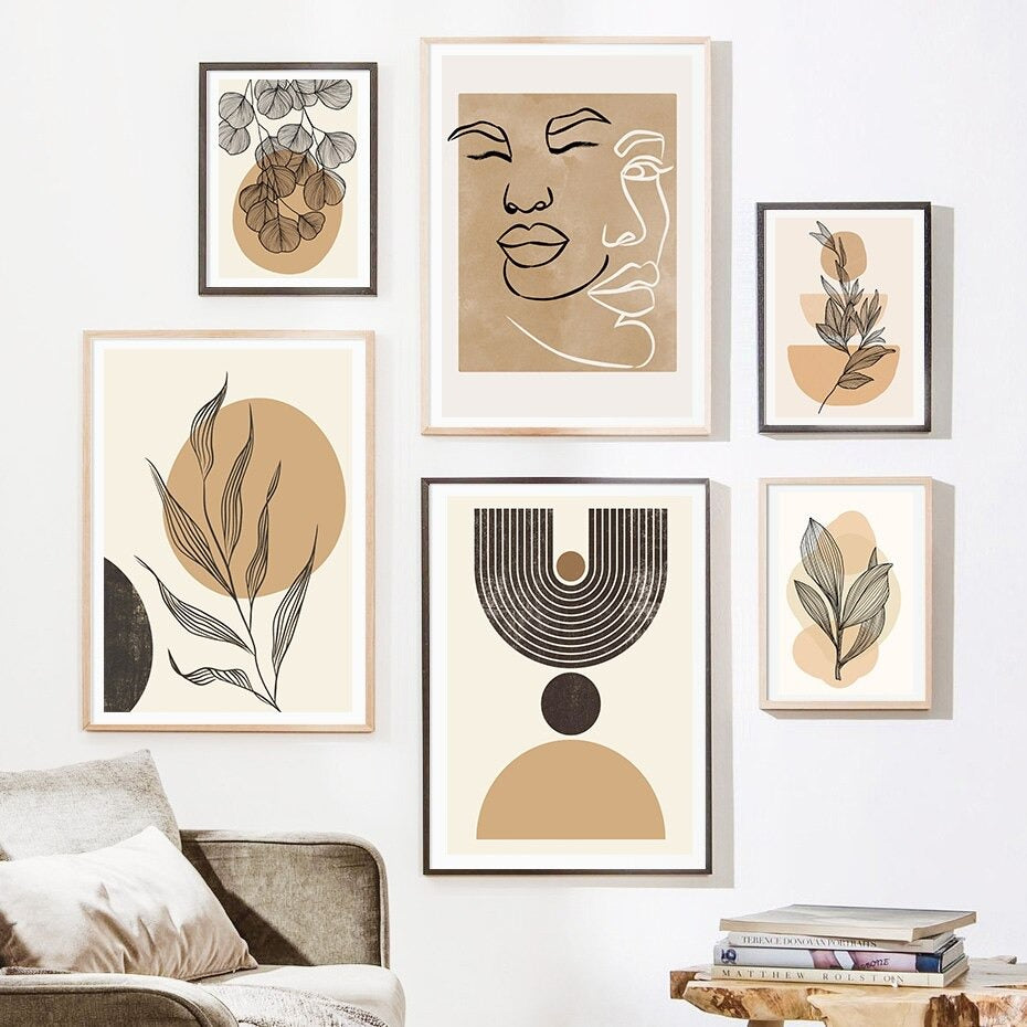Lines and Faces Canvas Posters