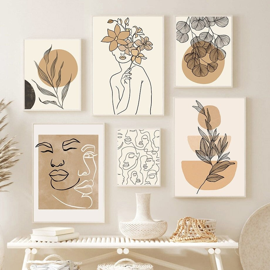 Lines and Faces Canvas Posters