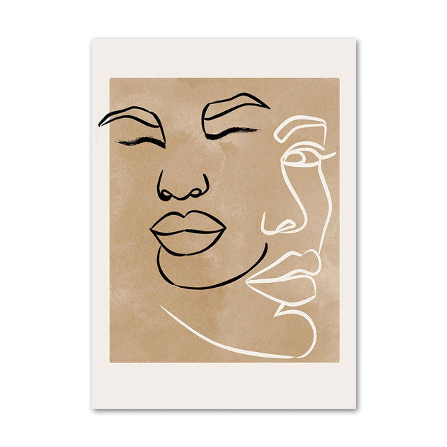 Lines and Faces Canvas Posters