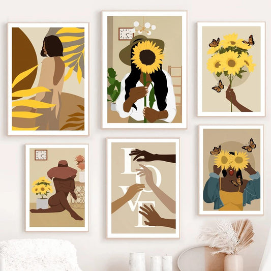 Embrace Sunflowers Canvas Posters
