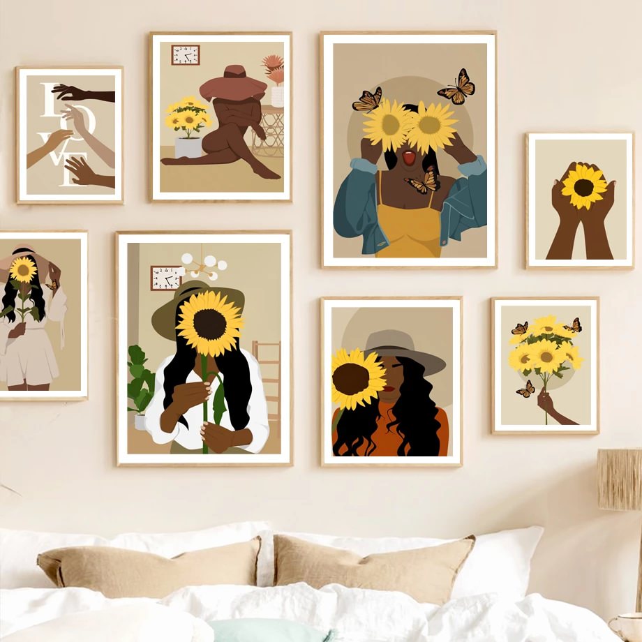 Embrace Sunflowers Canvas Posters