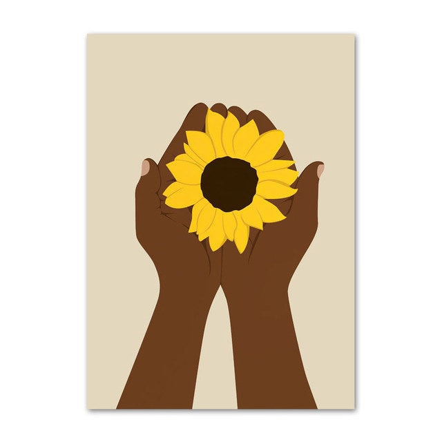 Embrace Sunflowers Canvas Posters
