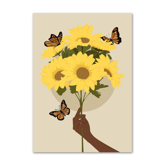 Embrace Sunflowers Canvas Posters