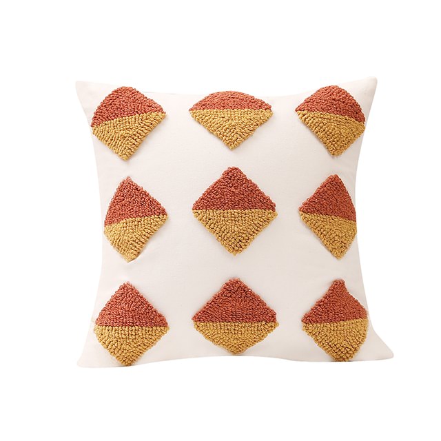 Okergele Boho Kussenhoes