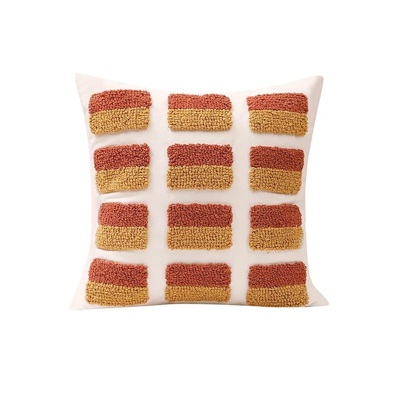 Okergele Boho Kussenhoes