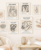 Picasso Outline Art Canvas Posters