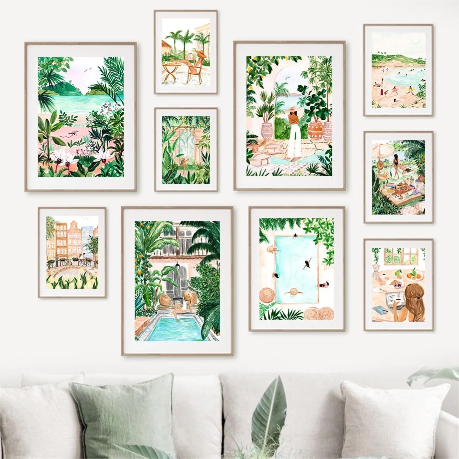 Jungle Tuin Canvas Posters