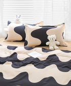 Zwart & Beige Wavy Beddengoedset