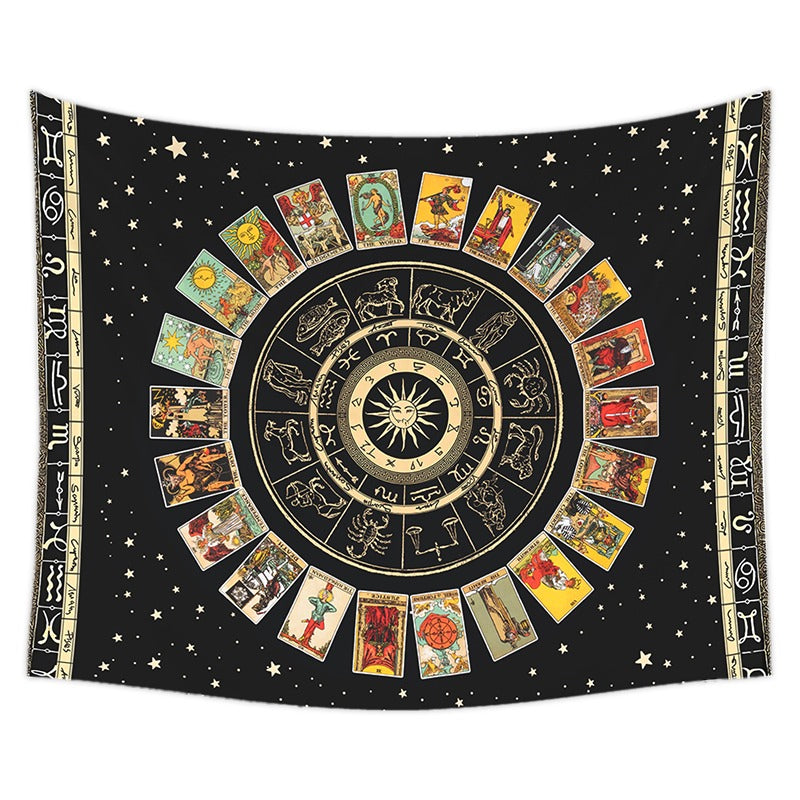 Wandtapijt met Tarotkaarten en Mandala