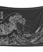 Zwart & Wit Kanagawa Golf Wandtapijt