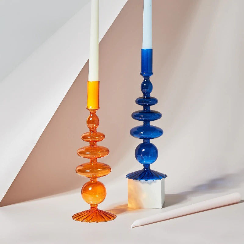Handgemaakte Kaarsenhouder van Glas