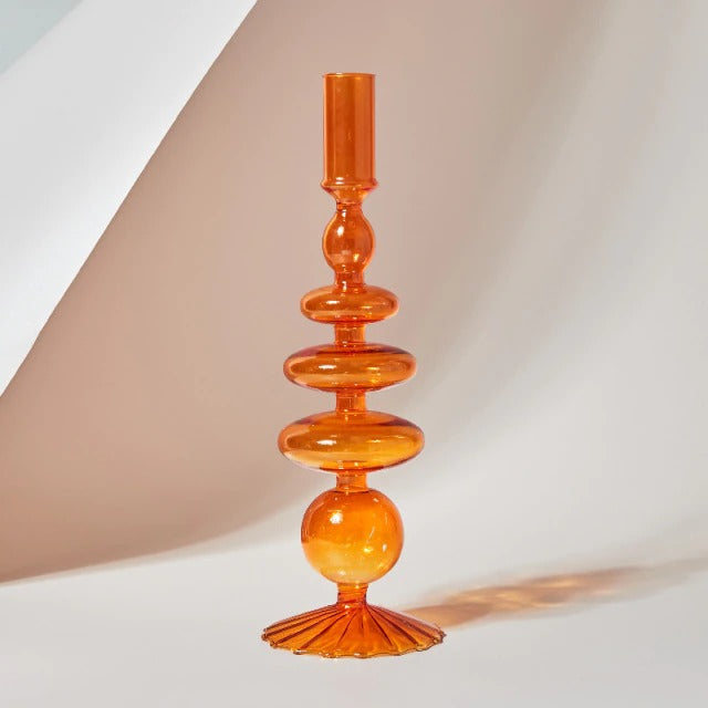 Handgemaakte Kaarsenhouder van Glas