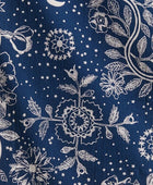 Wandtapijt met Blauwe Maan en Bloemen Mandala