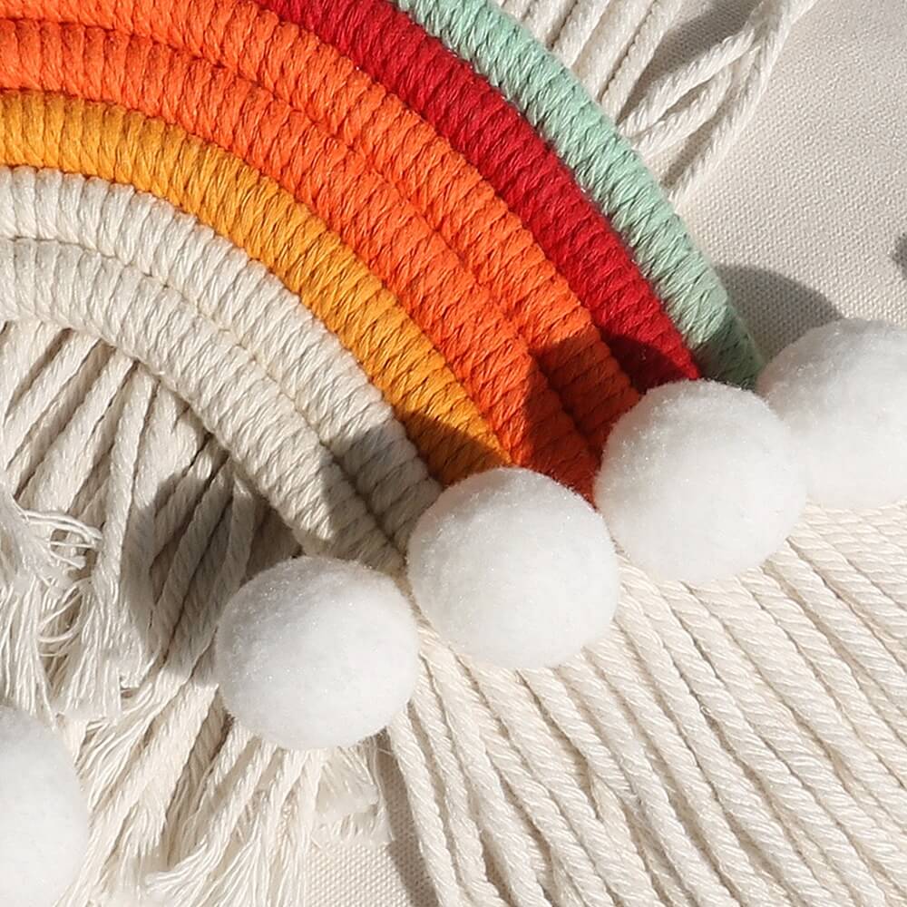 Macramé Regenboog Wanddecoratie