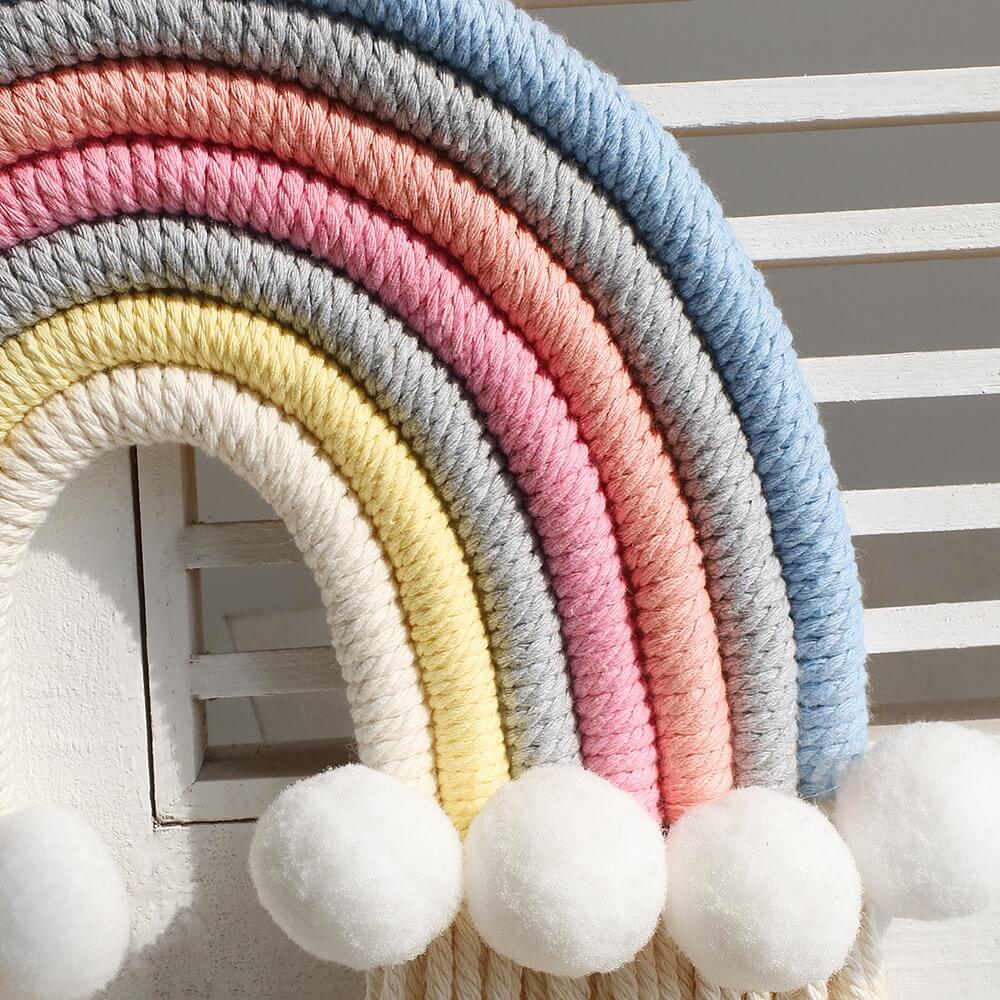 Macramé Regenboog Wanddecoratie