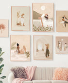 Moroccan Girl Boho Canvas Posters