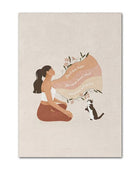 Moroccan Girl Boho Canvas Posters