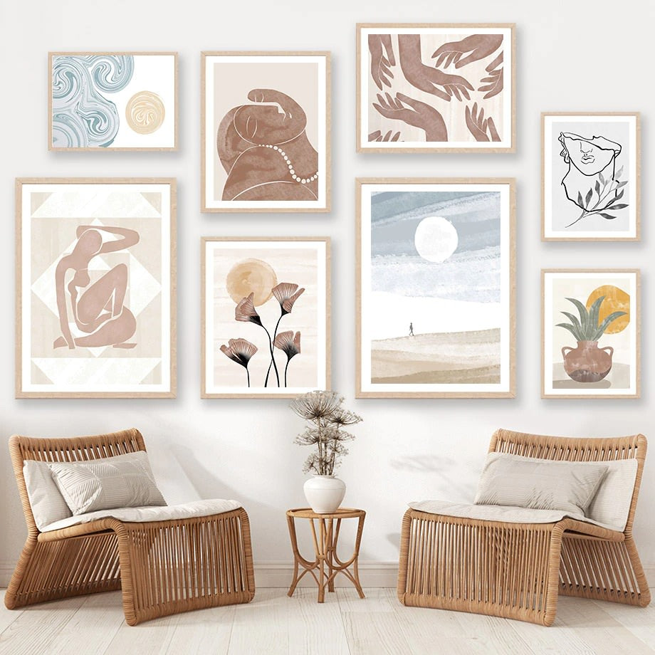Boho Aquarel Canvas Posters