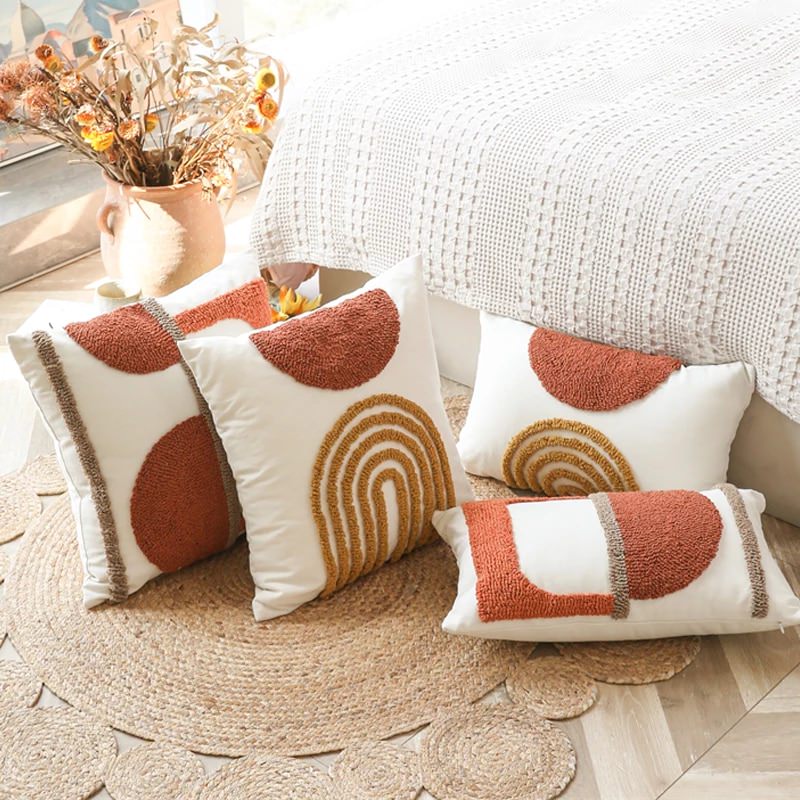 Boho Kussenhoes met Boogjes