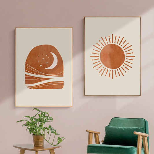 Boho Zon & Maan Canvas Posters