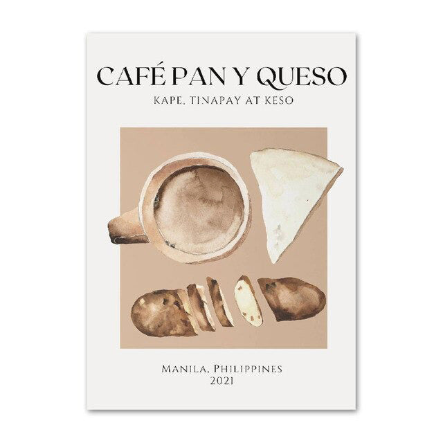 Brood en Koffie Canvas Posters