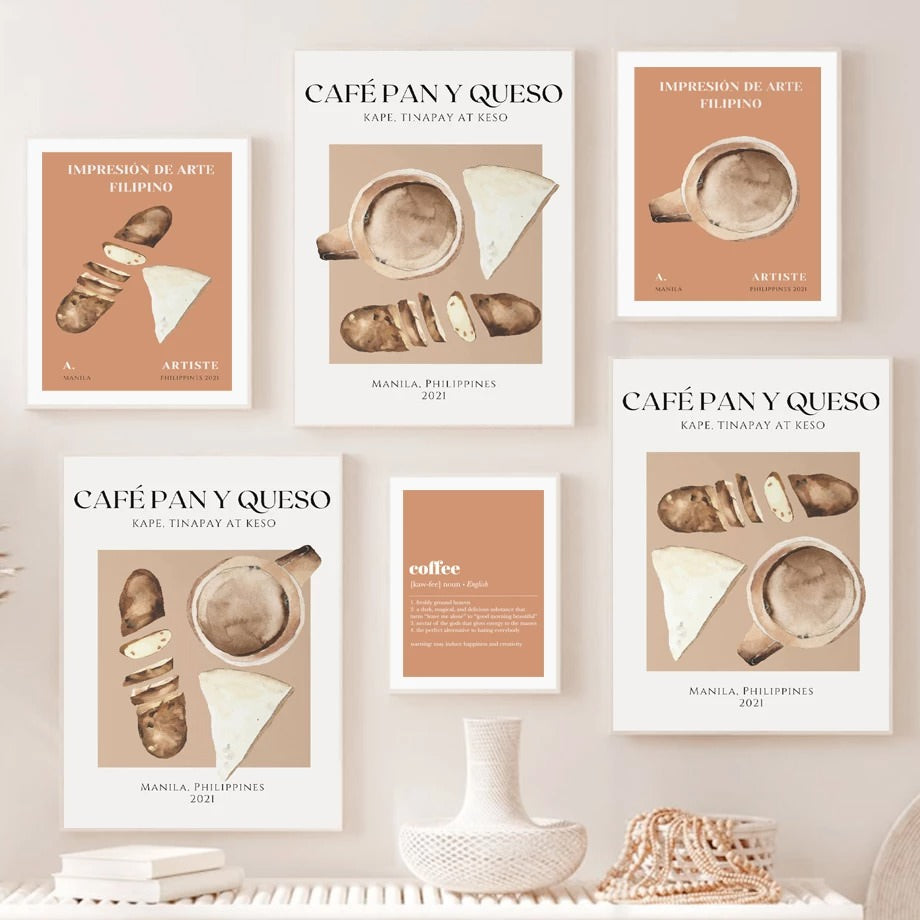 Brood en Koffie Canvas Posters