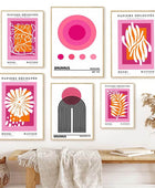 Bright Pink Art Collage Canvas Posters