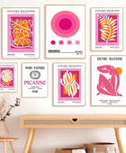 Bright Pink Art Collage Canvas Posters