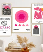 Bright Pink Art Collage Canvas Posters