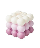 Pastelkleurige Bubbelkubus Geurkaars