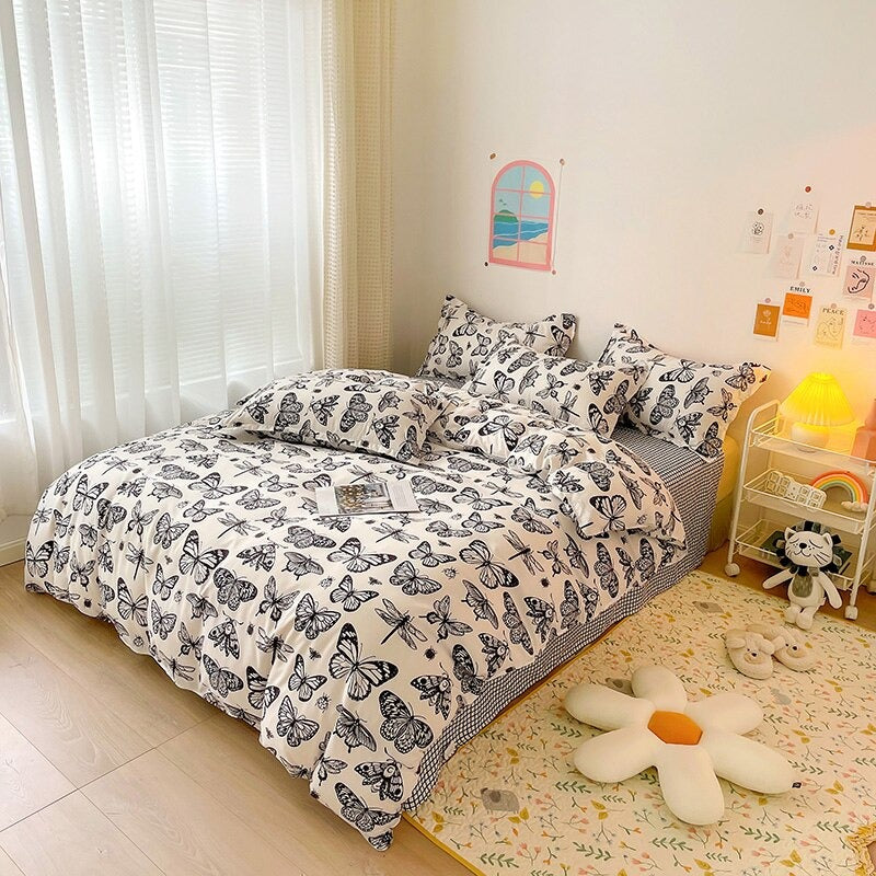 Vlinderprint Beddengoedset