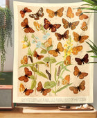 Botanisch Wandtapijt met Vlindersoorten