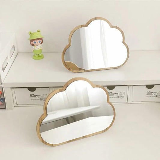 Wolkvormige Houten Spiegel