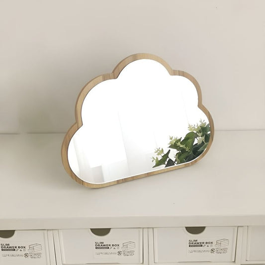 Wolkvormige Houten Spiegel