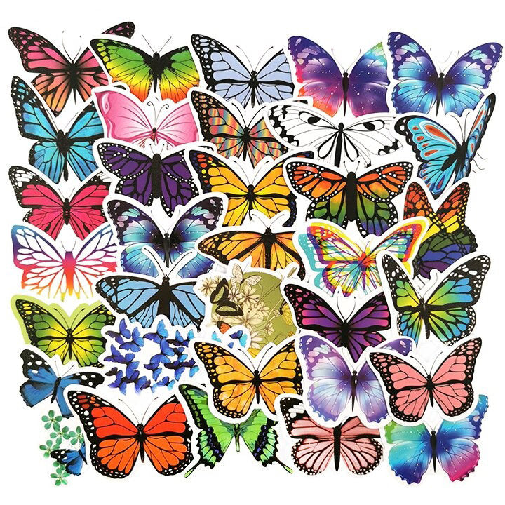 Kleurige Vlinders Sticker Set