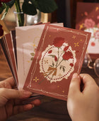 Coquette Wandcollage Kaarten met Rode Rozen
