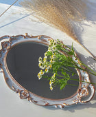 Coquette Aesthetic Vintage Ovalen Spiegeltray