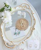 Coquette Aesthetic Vintage Ovalen Spiegeltray