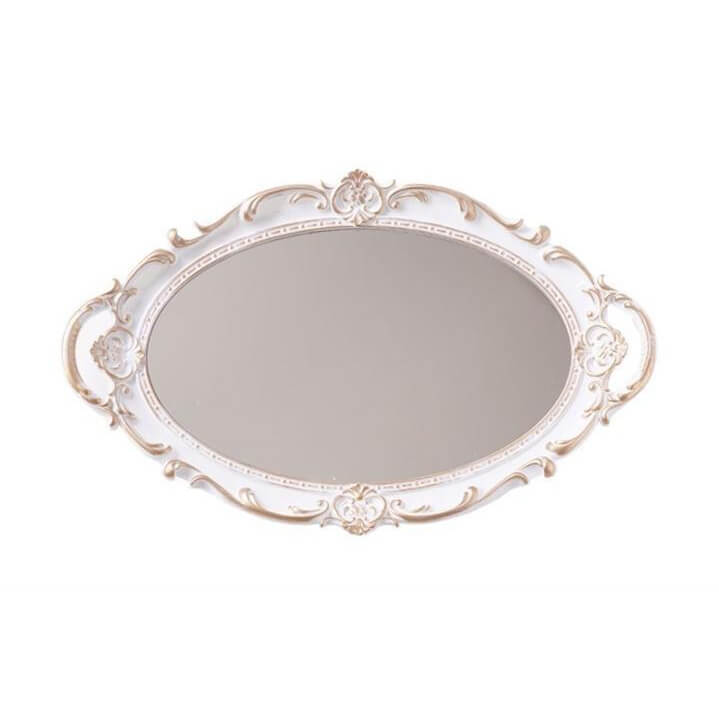Coquette Aesthetic Vintage Ovalen Spiegeltray