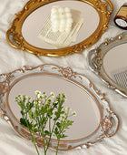 Coquette Aesthetic Vintage Ovalen Spiegeltray