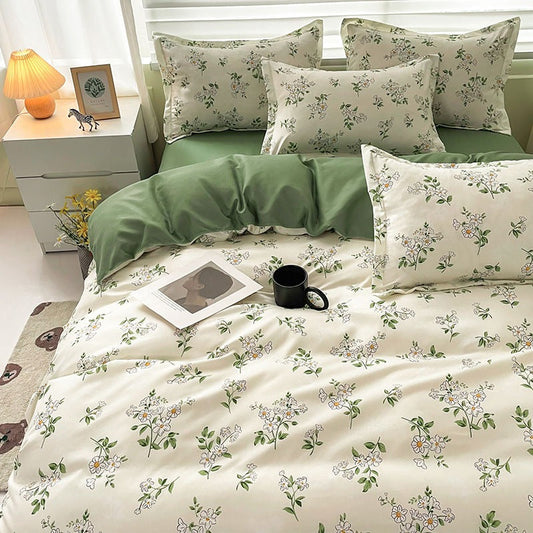 Vintage Kamille Bloemen Beddengoedset