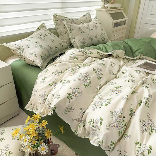 Vintage Kamille Bloemen Beddengoedset