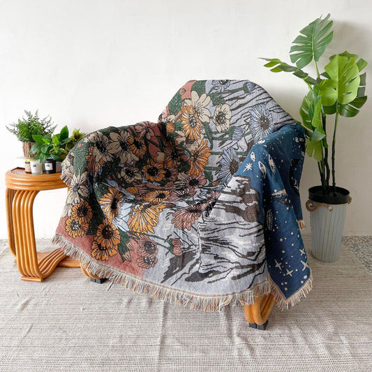 Mountain Flowers Geweven Deken
