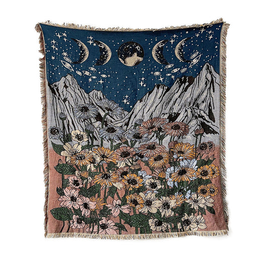Mountain Flowers Geweven Deken