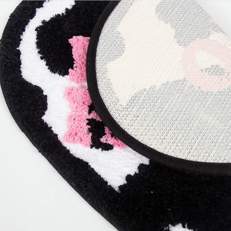 Hartvormig Accent Tapijt met Koeienprint